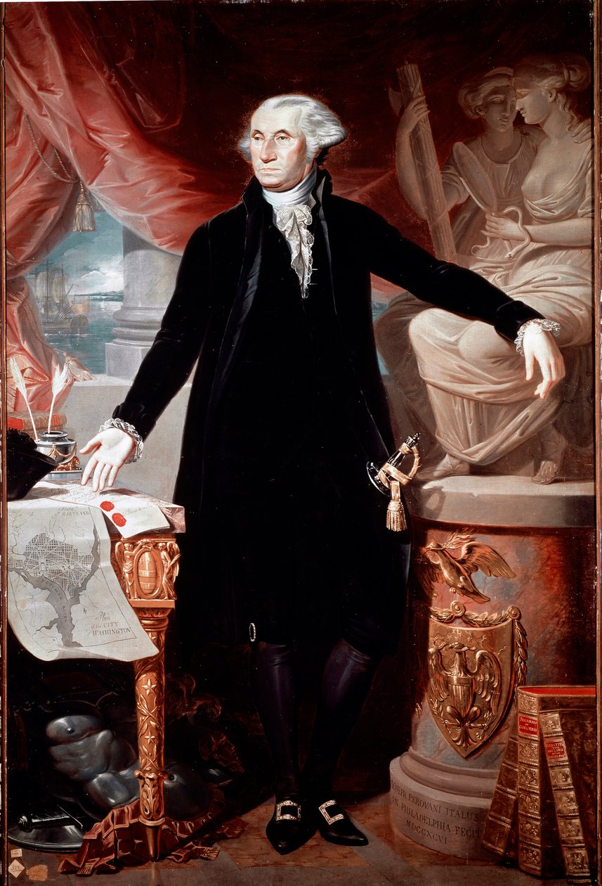 美国总统乔治·华盛顿 (1732-1799) 的肖像 Giuseppe Perovani (1765-1835) 绘画 马德里，圣费尔南多学院 作者 何塞·佩罗瓦尼