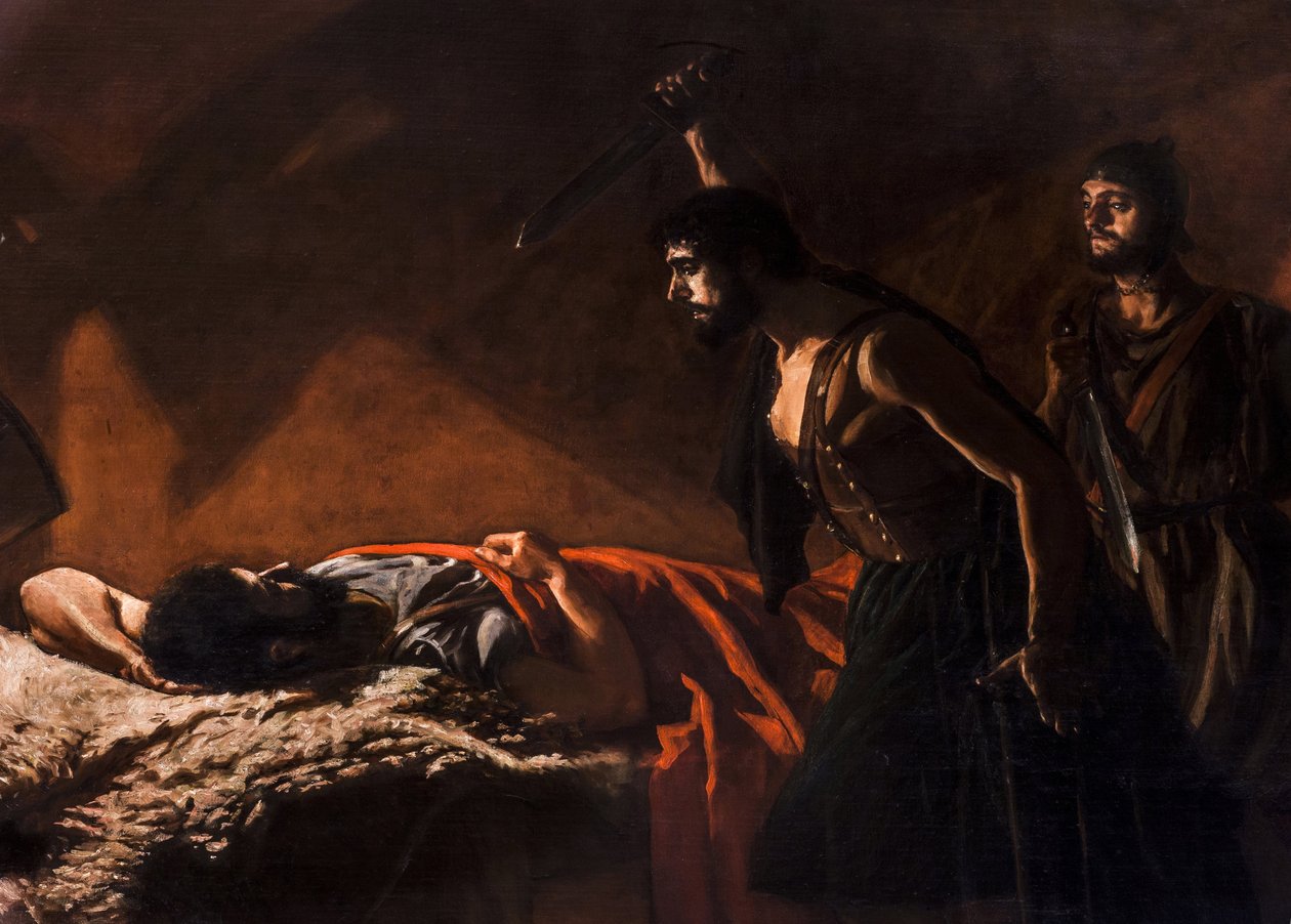 历史画：《维里阿特斯之死》（Viriate, Viriathe, vers 180-139 avant JC） par Villegas Cordero, Jose (1844-1921) 作者 何塞·维勒加斯·科德罗