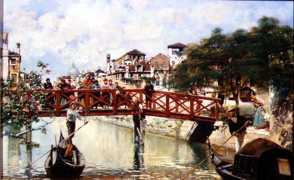 威尼斯（面板油画） 作者 何塞·维勒加斯·科德罗