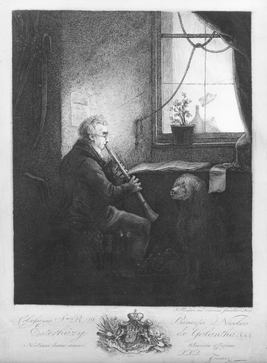Duke Esterhazy演奏单簧管，1809年 作者 约瑟夫·菲舍尔