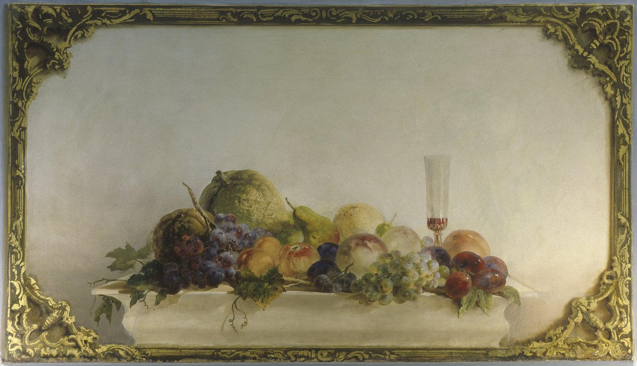 静物，1850年代（壁画） 作者 约瑟夫·马蒂·纳夫拉蒂尔