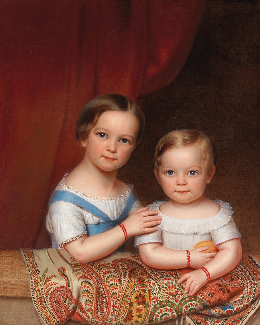 来自EchtnEnglish的Clemens Bachofen家族的两个孩子的肖像：Echt Familyn的Clemens Bachofen的两个孩子的肖像 作者 约瑟夫·魏德纳