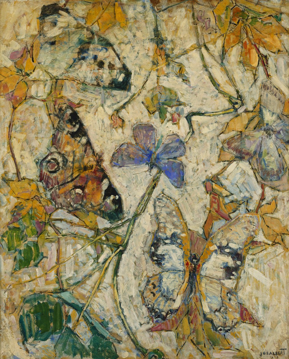 蝴蝶蝴蝶，1918年 作者 约瑟夫·阿尔伯特