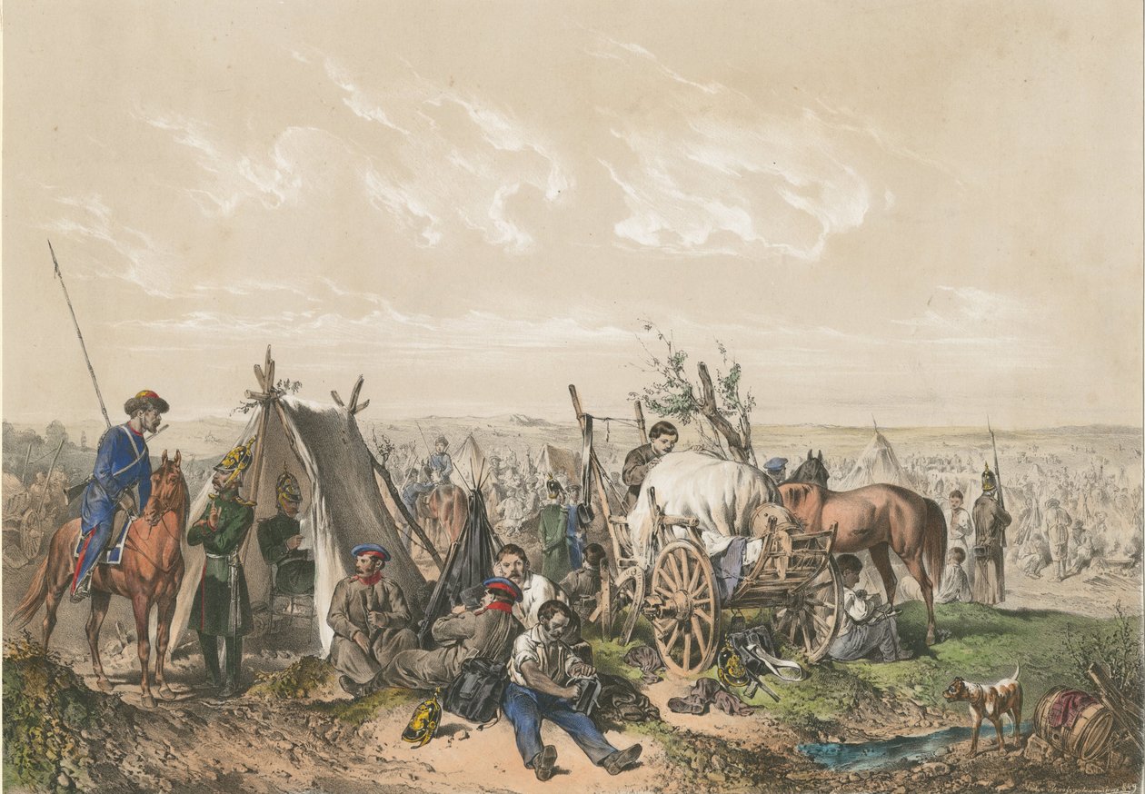 1849年匈牙利独立战争的一个场景，约1849年 作者 Josef Anton Strassgschwandtner