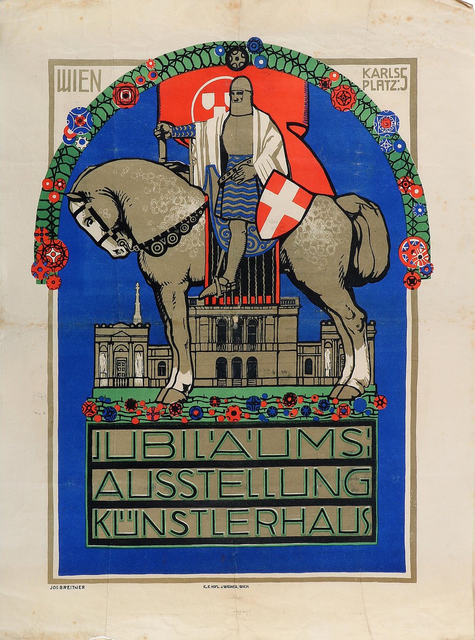 周年纪念展维也纳Künstlerhaus，1908年。 作者 约瑟夫·布雷特纳