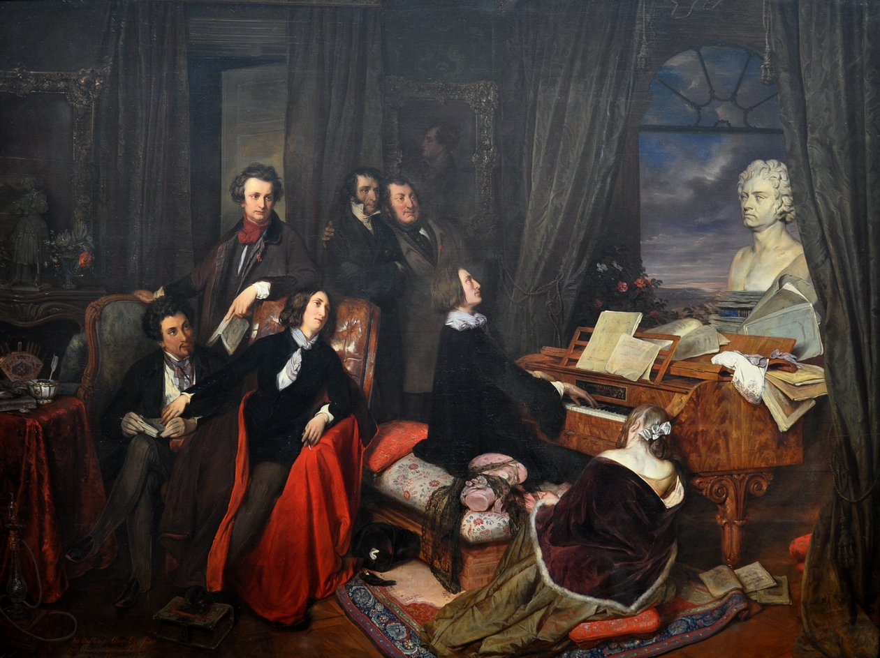 弗朗茨·李斯特（Franz Liszt）幻想钢琴，1840年 作者 约瑟夫·丹豪瑟