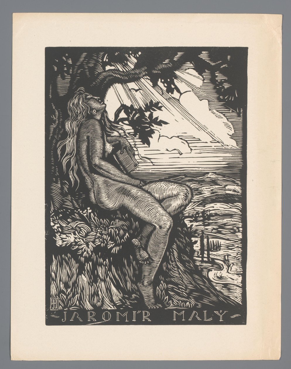 Ex libris van Jaromír Malý 作者 约瑟夫·霍德克