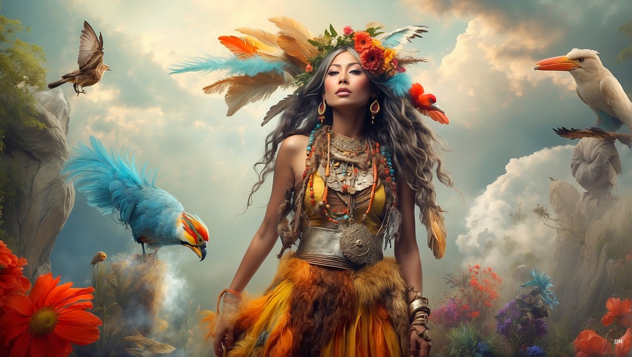 Dreamcore_dreamlike_scene-native american_02 作者 约瑟夫·约翰·迈克尔