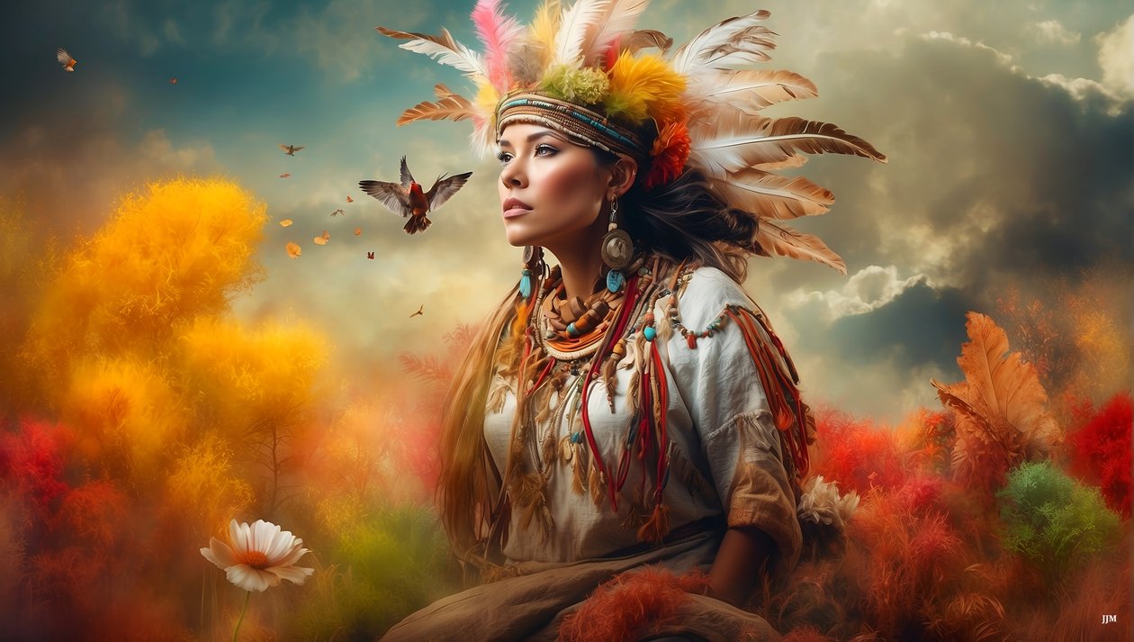 Dreamcore_dreamlike_scene-native american_04 作者 约瑟夫·约翰·迈克尔