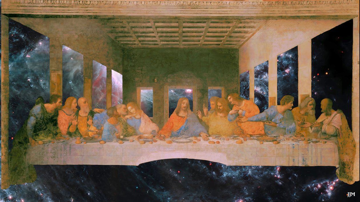 JJM-重建：达芬奇_最后的晚餐+JWST 作者 约瑟夫·约翰·迈克尔
