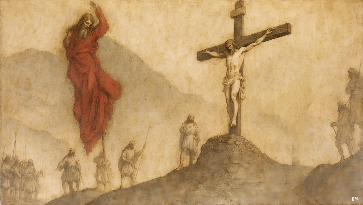 Jesus_Kreuzigung-Eli, Eli, lema sabachtani 作者 约瑟夫·约翰·迈克尔