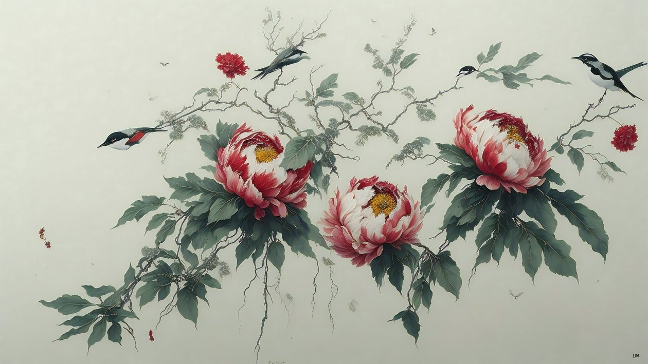 ink painting: PEONY in green_02   1469281   zh       chinese Successfully Translated  Original: King Noble the Lion and his Court (wash on paper) Translat: King Noble the Lion and his Court (wash on paper) 1472286 zh chinese Successfully Translated Origina 作者 约瑟夫·约翰·迈克尔