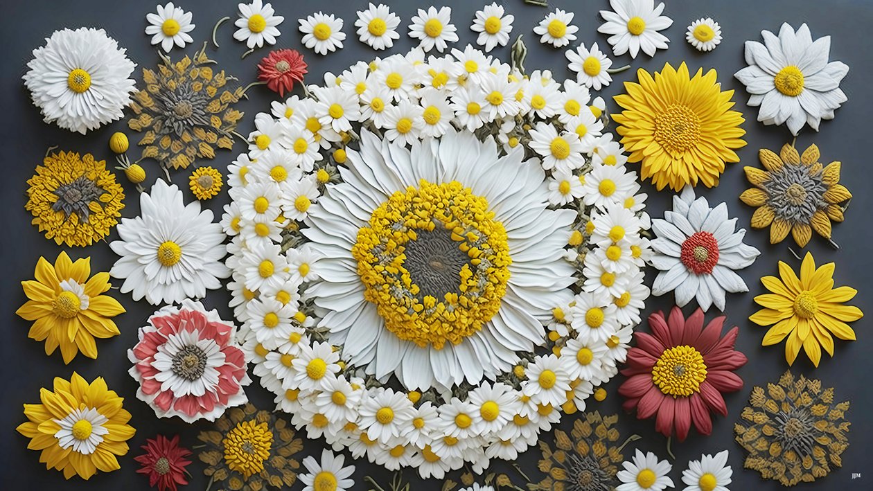 曼陀罗：洋甘菊-母菊元素_01 作者 约瑟夫·约翰·迈克尔