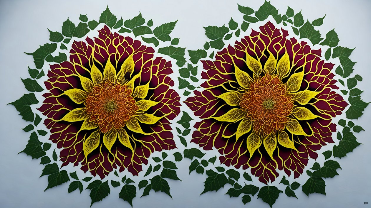 曼陀罗：芙蓉花元素_02 作者 约瑟夫·约翰·迈克尔