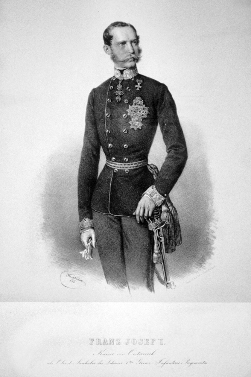 Franz Joseph I 1860 Litho 01 作者 约瑟夫·克里胡伯（Josef Kriehuber）