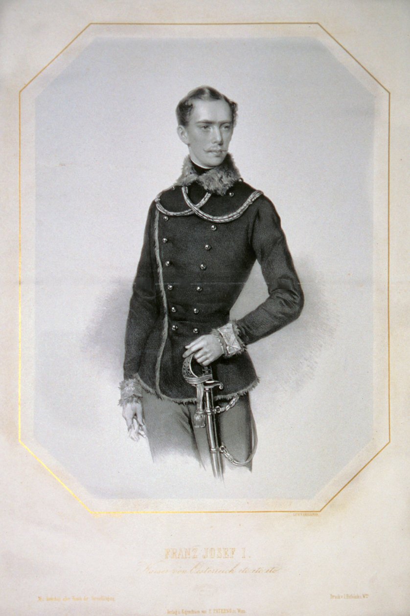 Franz Josef I. s. a. Litho 作者 约瑟夫·克里胡伯（Josef Kriehuber）