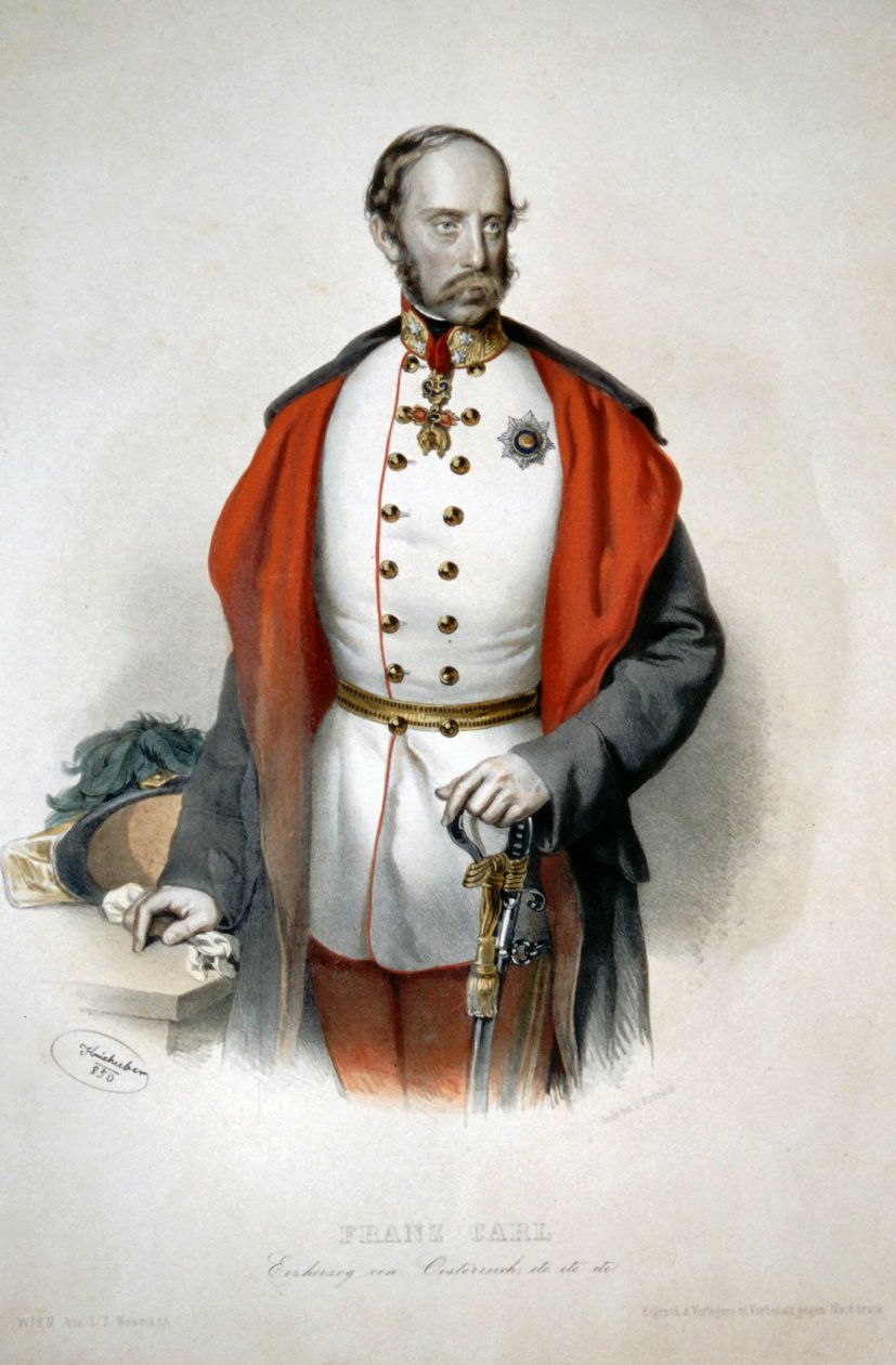 Franz Karl Archduke Litho 作者 约瑟夫·克里胡伯（Josef Kriehuber）