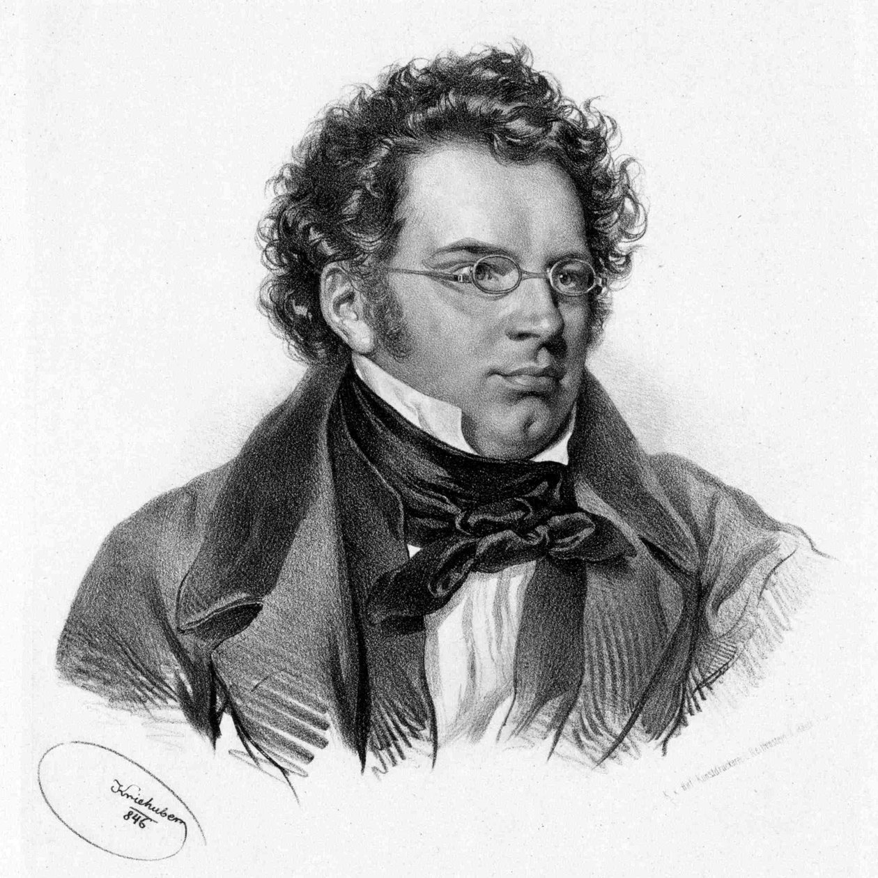 弗朗茨-舒伯特，克里赫伯著，1846 年 作者 约瑟夫·克里胡伯（Josef Kriehuber）