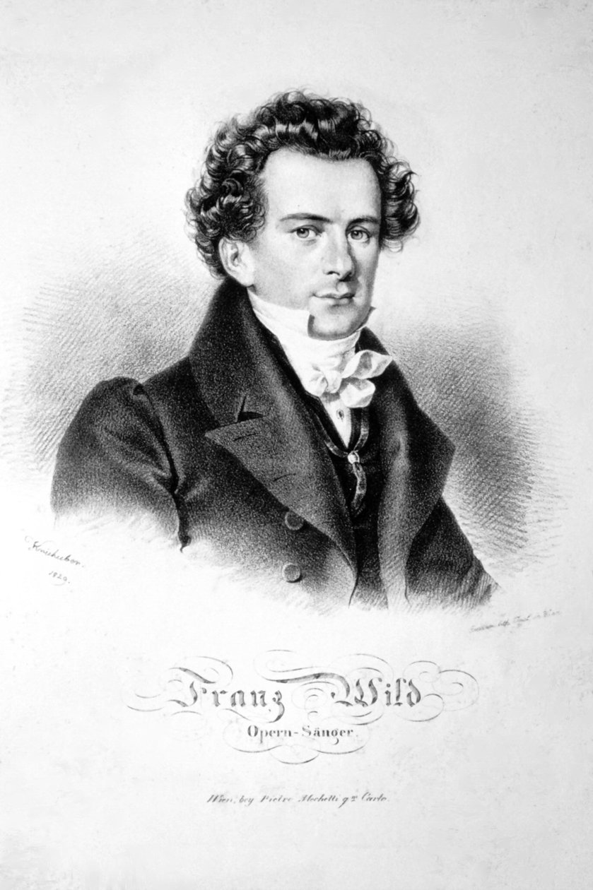 Franz Wild 1829 Litho 作者 约瑟夫·克里胡伯（Josef Kriehuber）