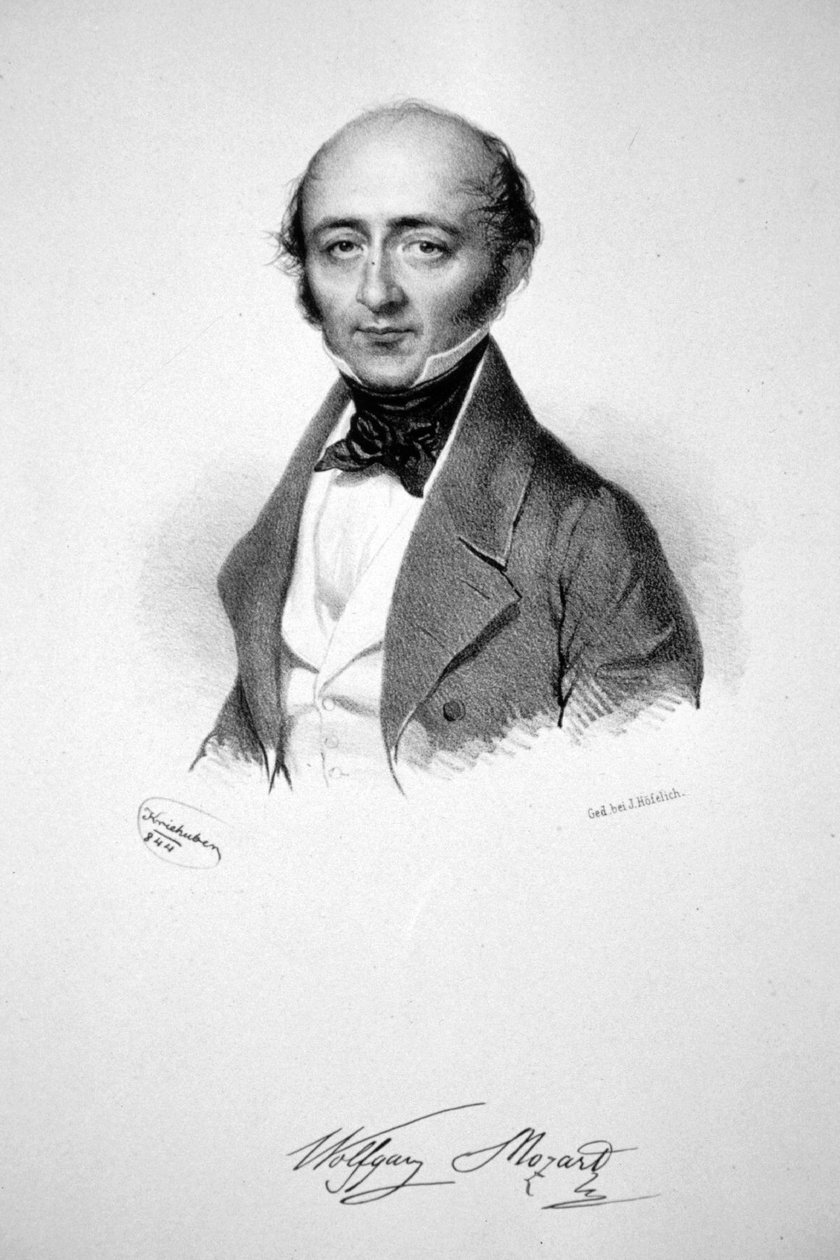 Franz Xaver Wolfgang Mozart Litho 作者 约瑟夫·克里胡伯（Josef Kriehuber）