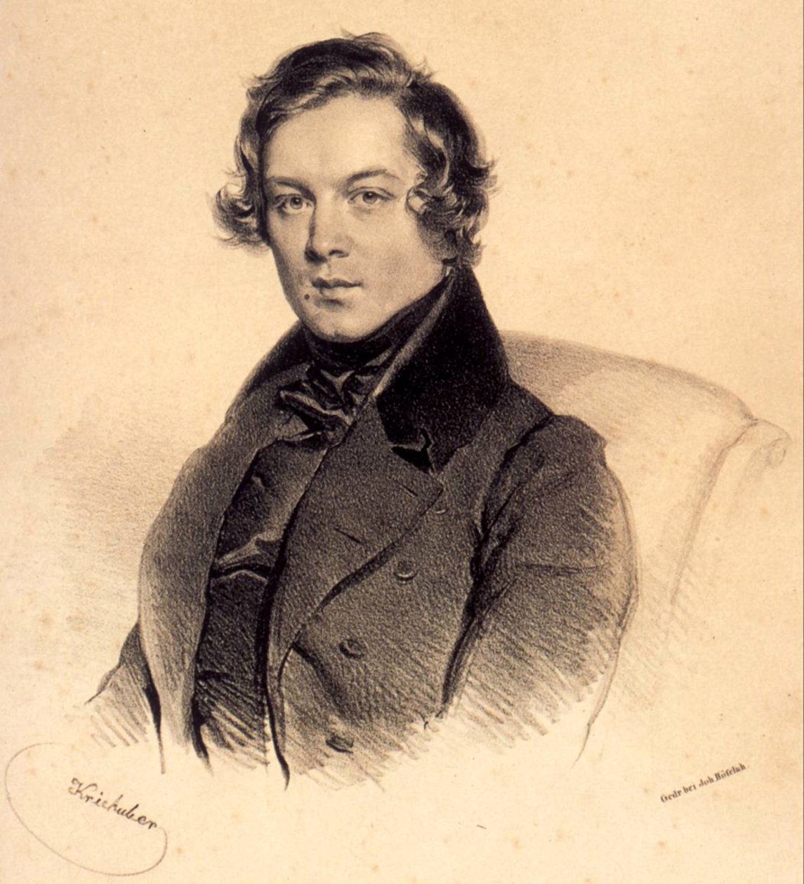 罗伯特·舒曼（Robert Schumann）1810-1856，1839年 作者 约瑟夫·尼古拉斯·克里胡伯