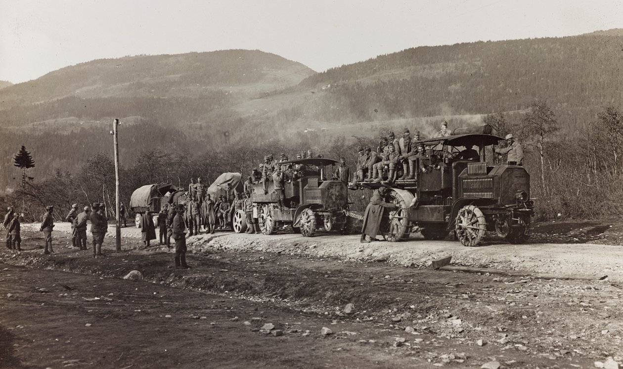 Album "Meine weltkriegs - Erinnerungen South-West Front (Carinthia, Italien, South Tyrol) (My world war - memories of the South-Western Front in Carinthia, Italy, Trentino-Alto Adige) 31/03/1915-12/11/1918 - Josef Zohles Wien ": military vehicles in Hermag 作者 约瑟夫·佐尔斯（Josef Zohles）