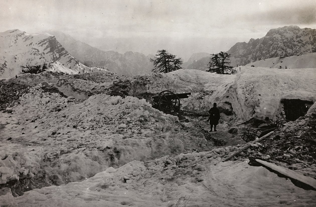 专辑“Meine weltkriegs - Erinnerungen South-West Front (Carinthia, Italien, South Tyrol) (My world war - memory of the South-Western Front in Carinthia, Italy, Trentino-Alto Adige) 31/03/1915-12/11/ 1918 - Josef Zohles Wien “：雪中的战壕 作者 约瑟夫·佐尔斯（Josef Zohles）