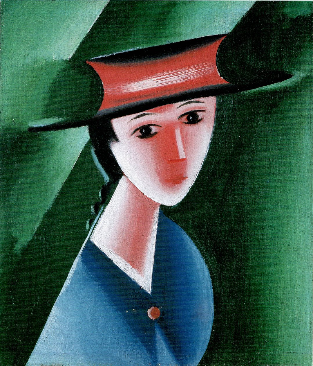戴红帽子的女孩，1915年 作者 约瑟夫恰佩克