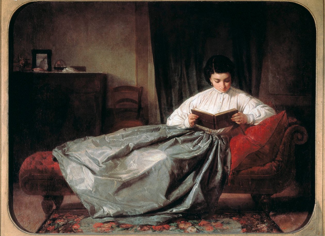 “”专辑的重播（？）“” Josep Duran i Riera（1849-1928）的绘画。 1872. 巴塞罗那，加泰罗尼亚国家艺术博物馆。 作者 约瑟夫·杜兰·里埃拉（Josep Duran Riera）
