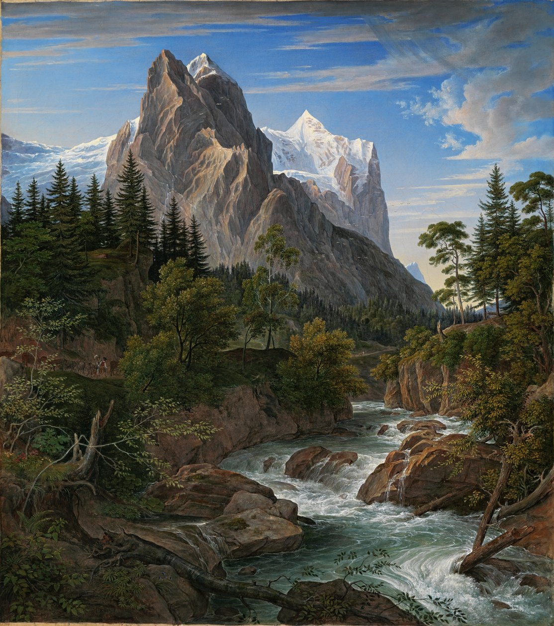 与Reichenbachtal的Wetterhorn 作者 约瑟夫·安东·科赫