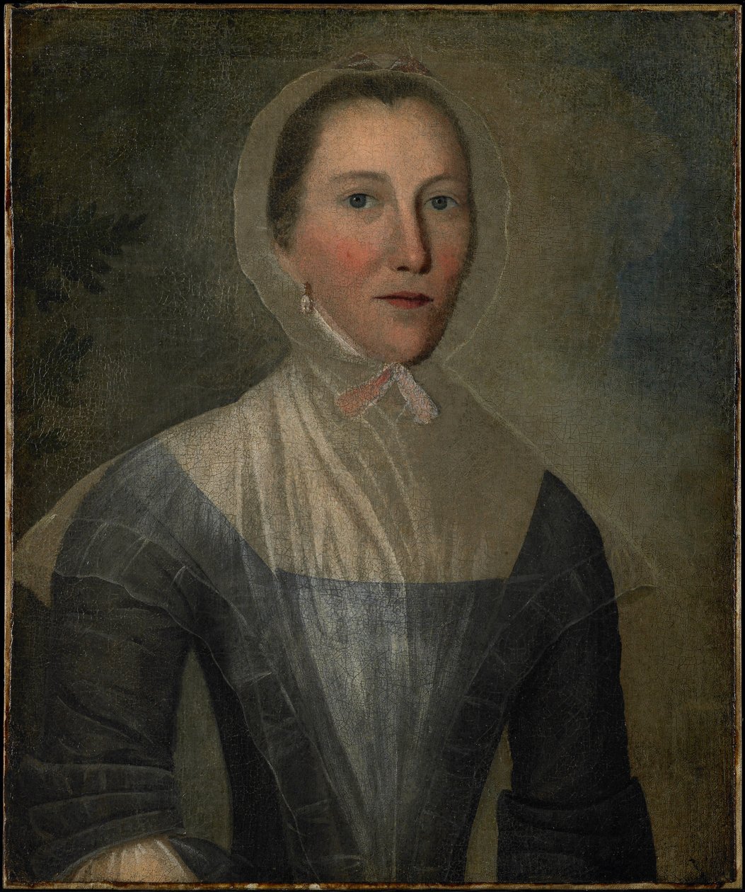 Mary Crosswell的肖像，1763年（织物上的油型） 作者 约瑟夫·巴杰