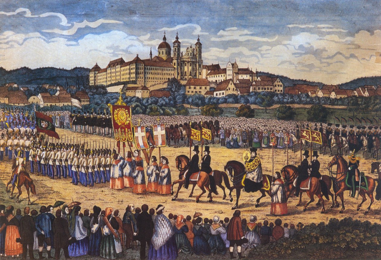 1865年以后，Altdorf-Weingarten的圣血游行 作者 约瑟夫·拜耳