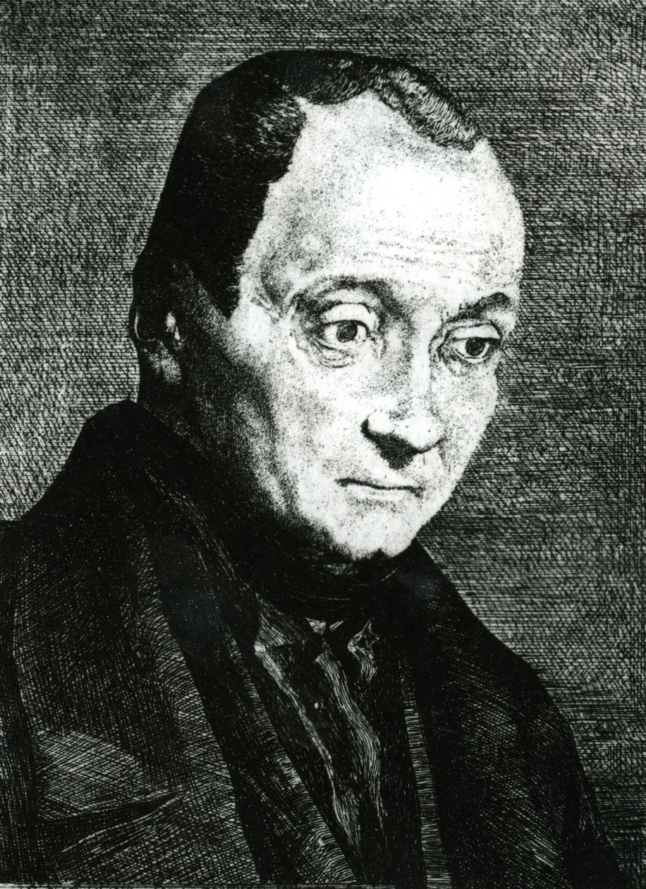 Auguste Comte，由Felix Bracquemond，1851年蚀刻 作者 约瑟夫·贝努瓦·吉查德