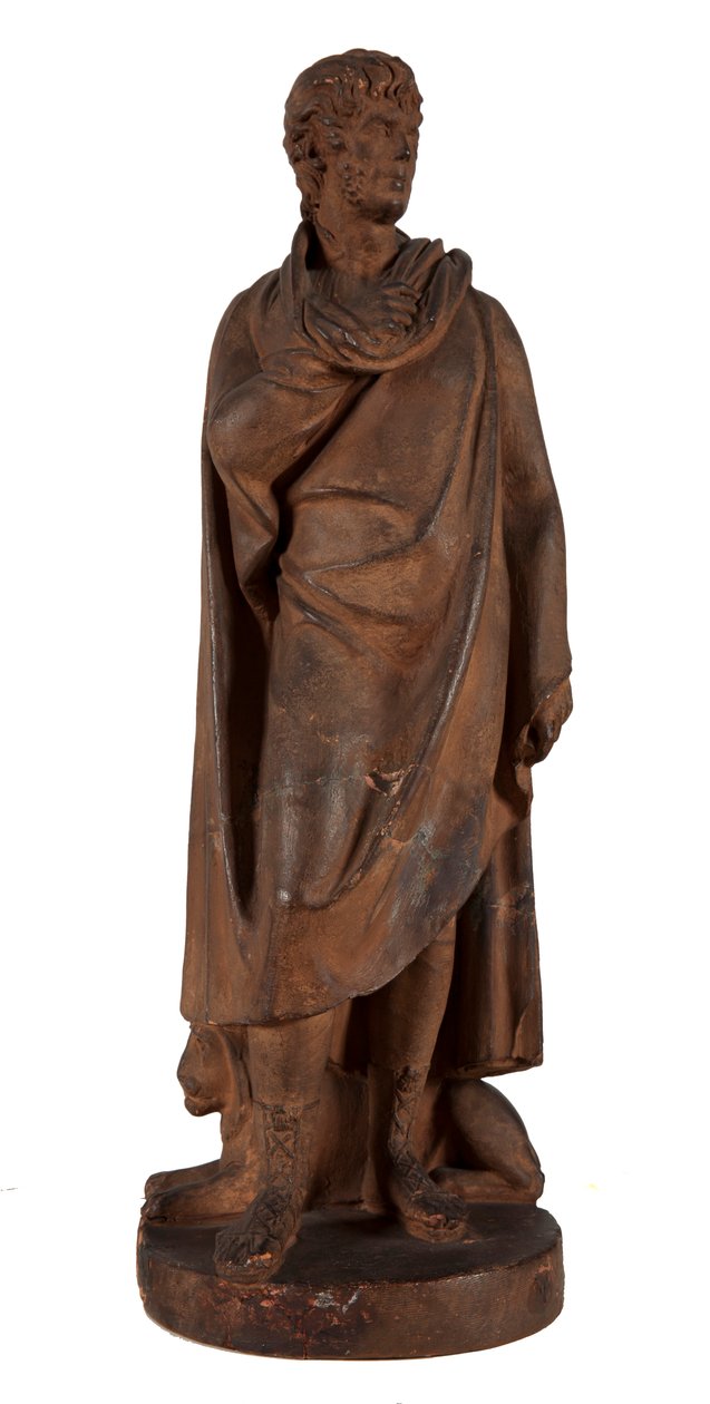 自画像，用于在Loyasse，Lyon，1810（赤土陶器）墓地装饰他的坟墓 作者 约瑟夫·唐纳德