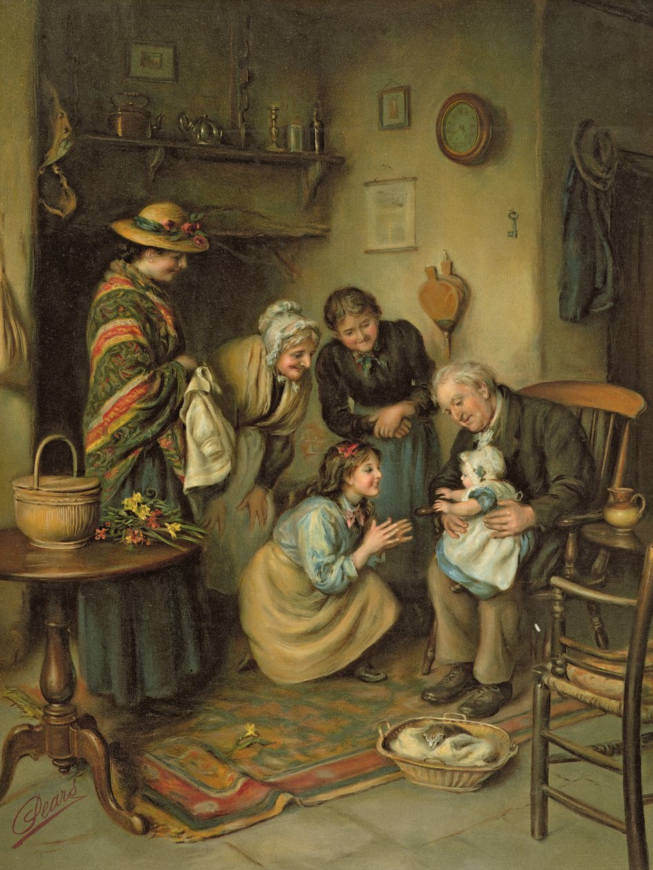 家庭崇拜，来自梨子年鉴，1911年 作者 约瑟夫·克拉克