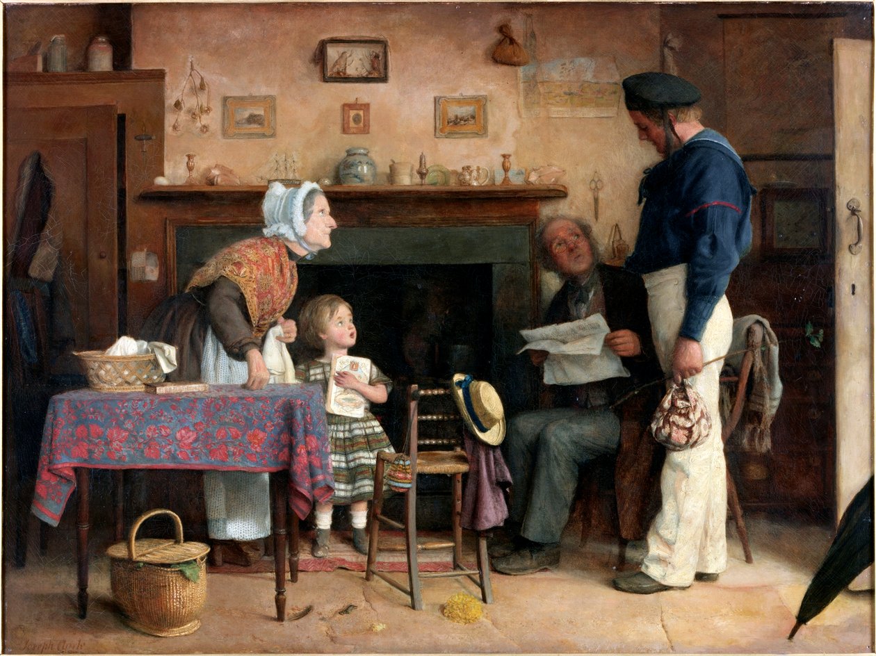 逃亡的回归，c.1862 作者 约瑟夫·克拉克