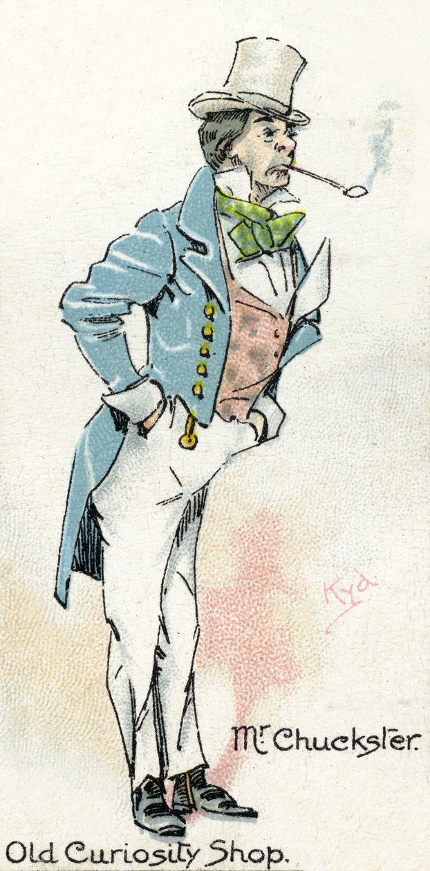 1923年查尔斯·狄更斯（Charles Dickens）的“老好奇心商店”（Old Curiosity Shop）的查克斯特先生 作者 约瑟夫·克莱顿·克拉克