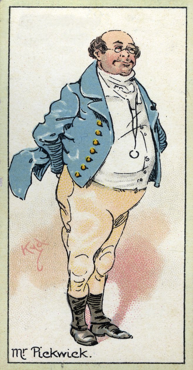 匹克威克先生，查尔斯狄更斯的“The Pickwick Papers”的英雄，1923年 作者 约瑟夫·克莱顿·克拉克