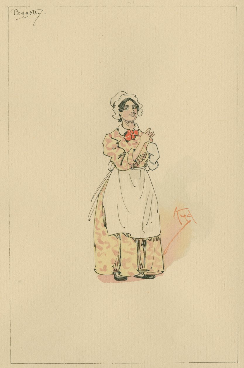 Peggotty，c.1920s（笔和墨水在纸上用wc） 作者 约瑟夫·克莱顿·克拉克