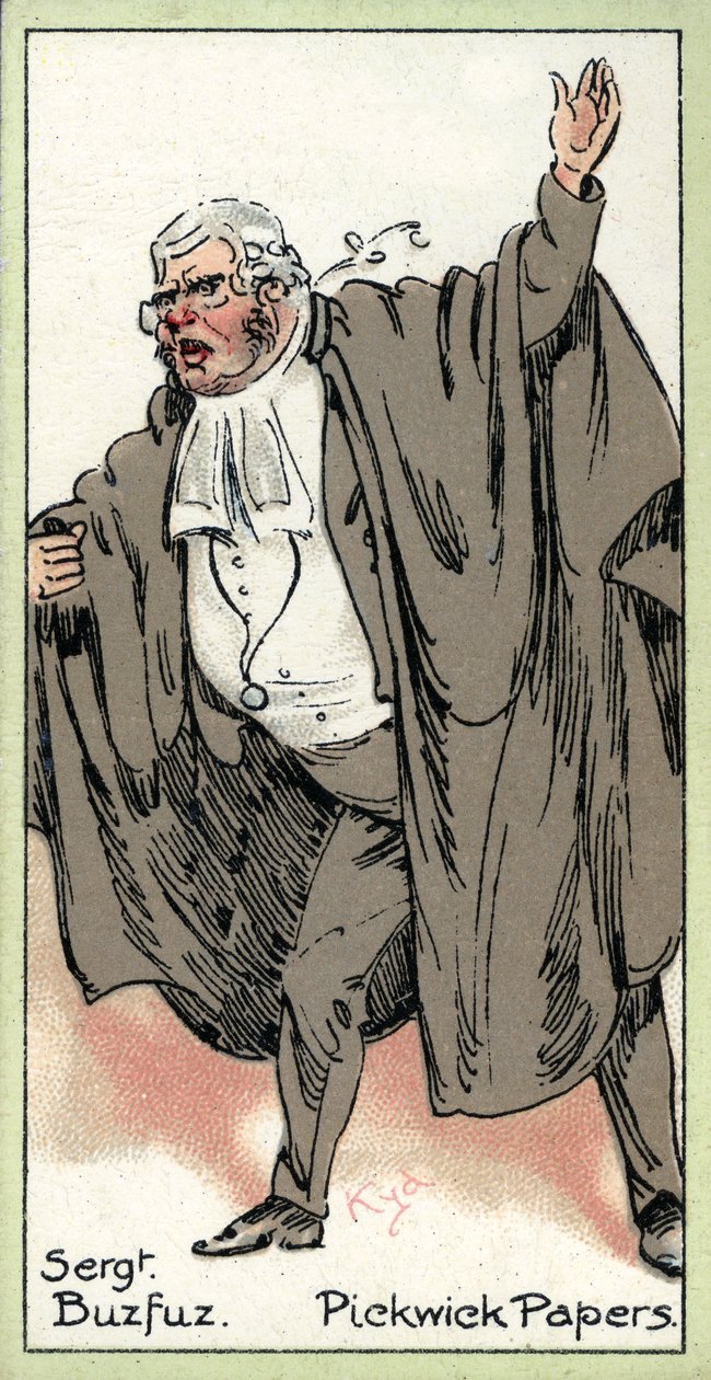 1923年查尔斯·狄更斯（Charles Dickens）撰写的“The Pickwick Papers”中士Buzfuz中士 作者 约瑟夫·克莱顿·克拉克