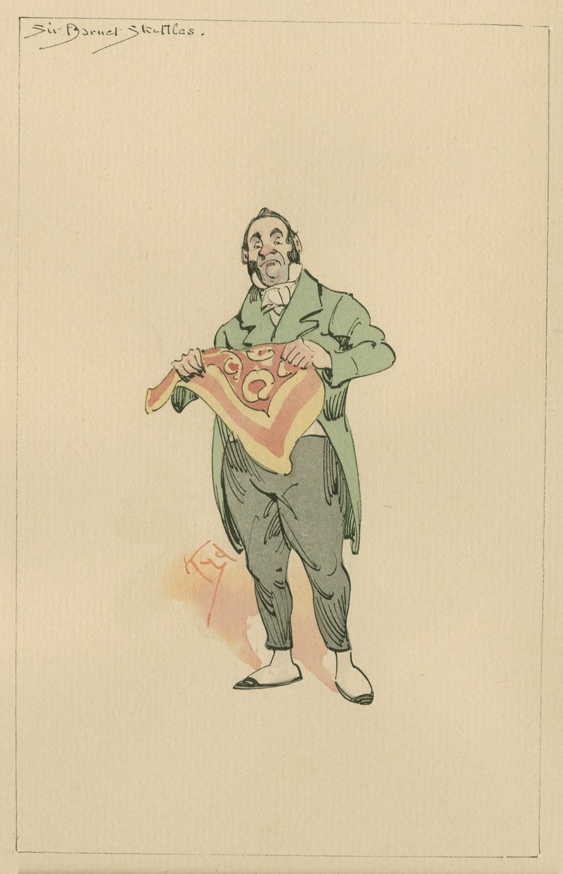Sir Barnett Skettles，20世纪20年代（笔和墨水在纸上写着） 作者 约瑟夫·克莱顿·克拉克