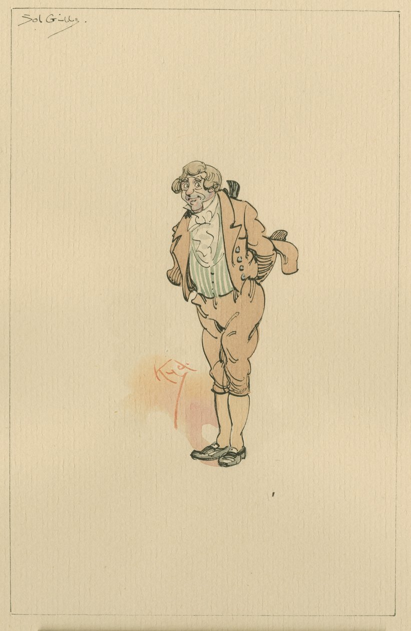 Solomon Gills，或者Uncle Sol，c.1920s（笔和墨水在纸上用wc） 作者 约瑟夫·克莱顿·克拉克