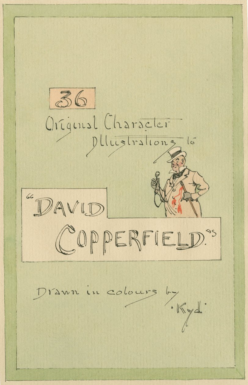 标题页，&39;大卫科波菲尔&39;的插图，c.1920s（笔和墨水在纸上的wc） 作者 约瑟夫·克莱顿·克拉克