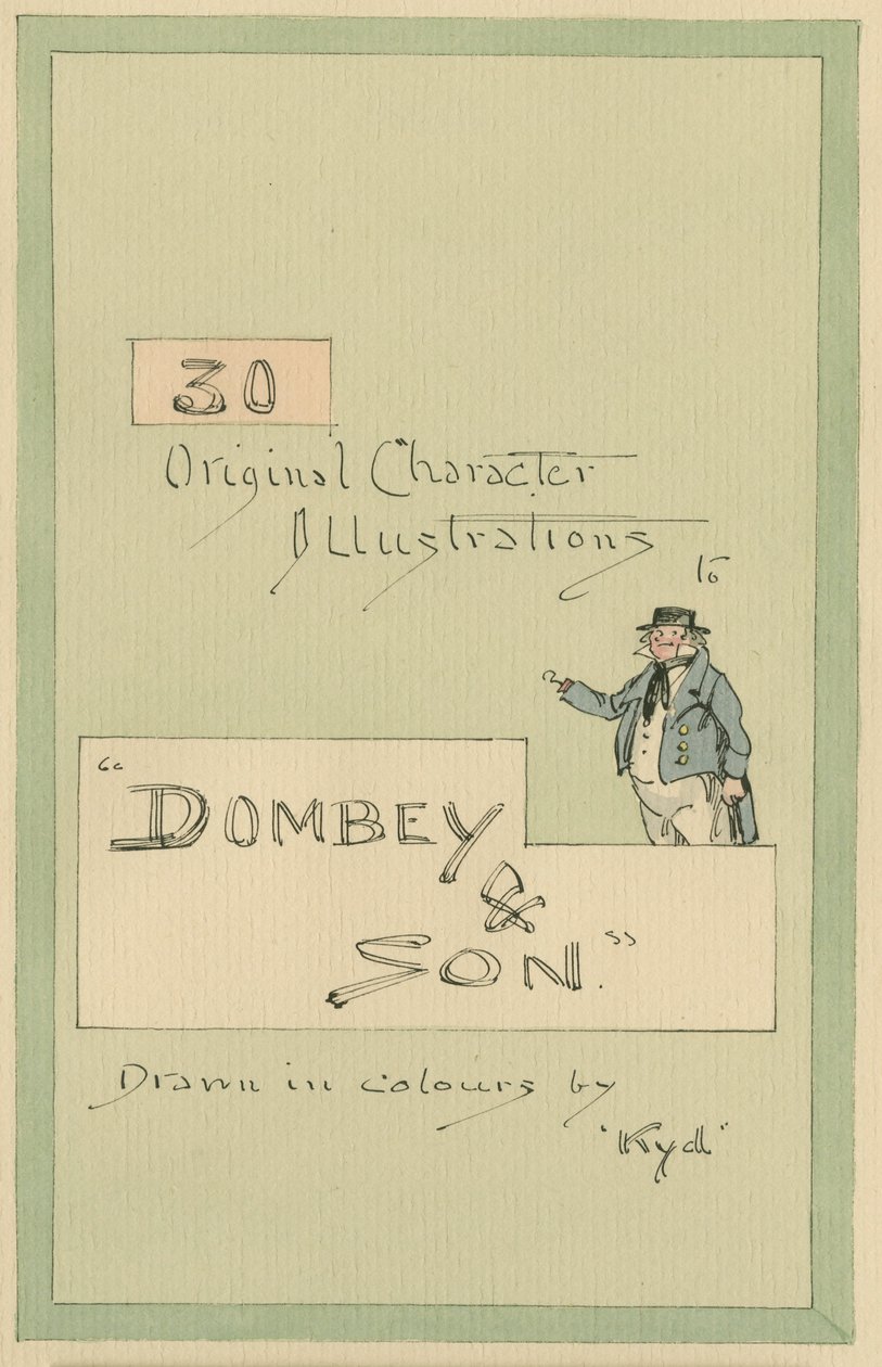 标题页，c.1920s（笔和墨水在纸上用wc） 作者 约瑟夫·克莱顿·克拉克