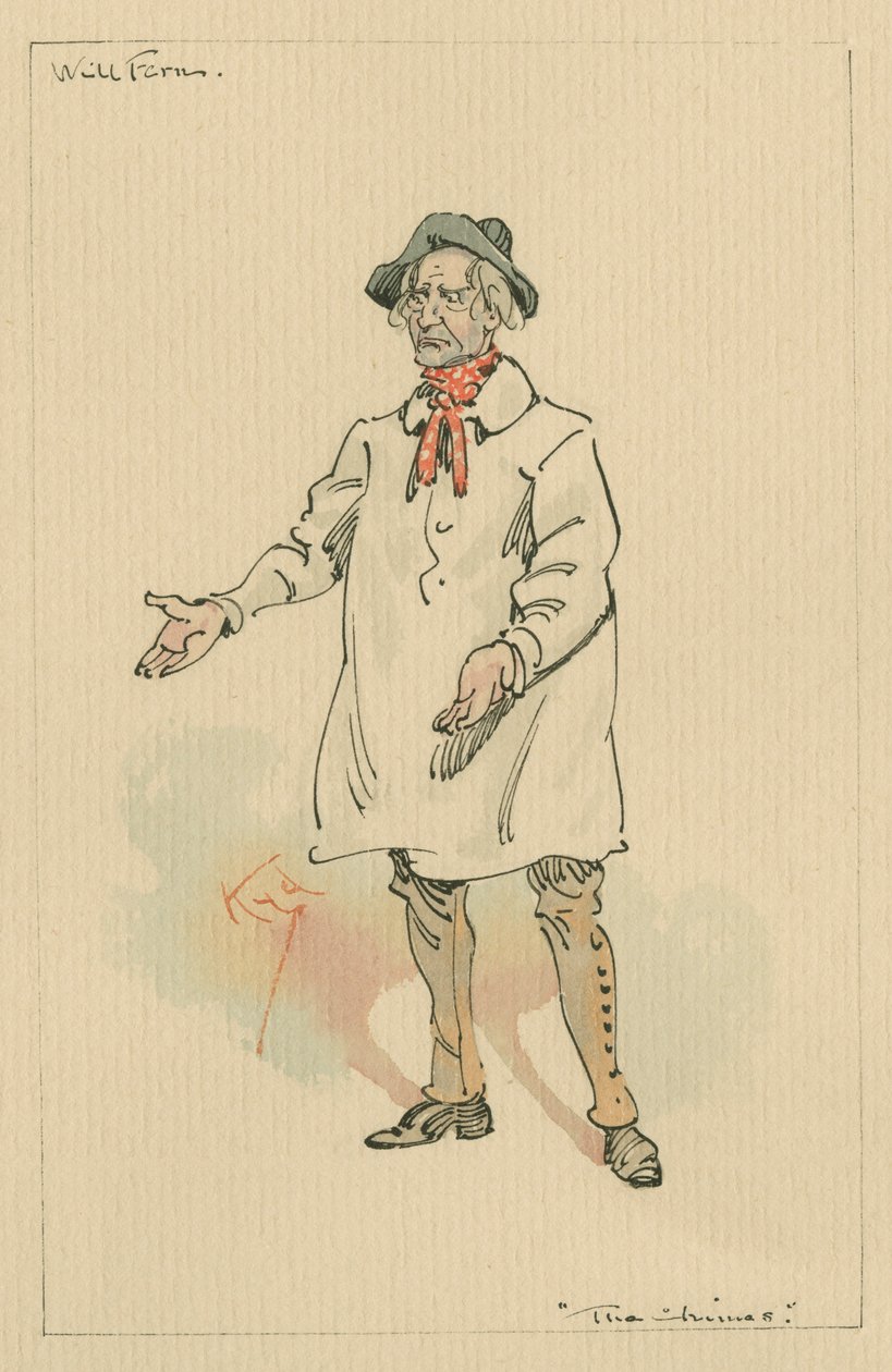 Will Fern  -  The Chimes，c.1920s（笔和墨水在纸上用wc） 作者 约瑟夫·克莱顿·克拉克