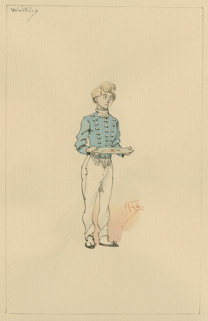 Withers，c.1920s（笔和墨水在纸上用wc） 作者 约瑟夫·克莱顿·克拉克
