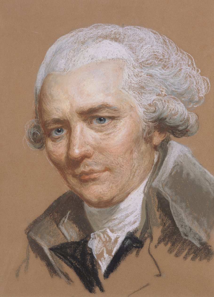 Pierre Choderlos De Laclos（1741-1803）的肖像，官员和法国作家（粉彩和纸上的wc） 作者 约瑟夫·杜克鲁