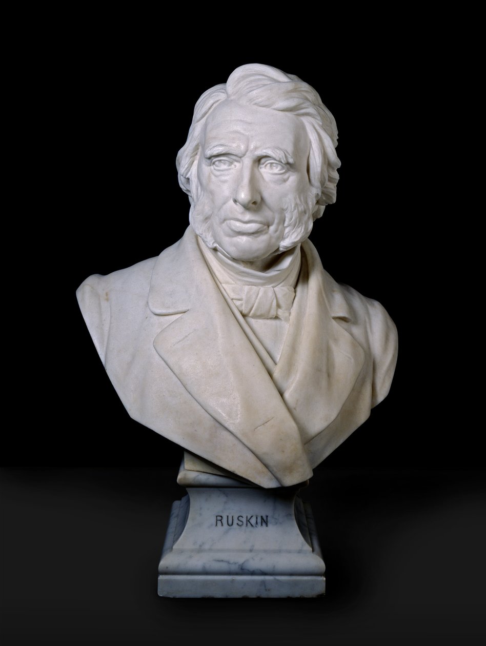 John Ruskin的肖像半身像，1881年（大理石） 作者 约瑟夫·埃德加·博姆