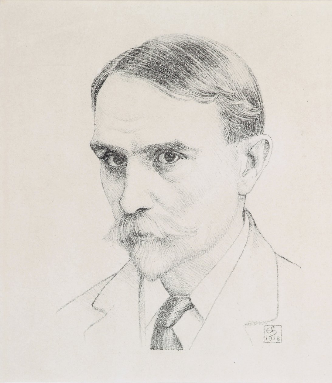 自画像，1918年 作者 约瑟夫·爱德华·索撒尔