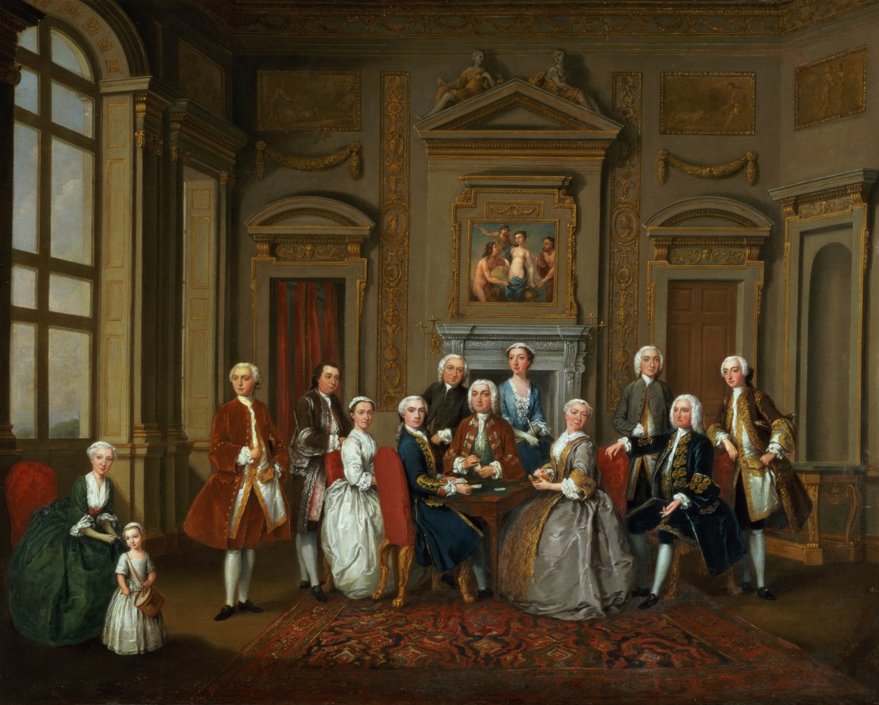 拉普拉斯内部的一个家庭（The Tylney Group），1740年 作者 约瑟夫·弗朗西斯·诺列肯斯